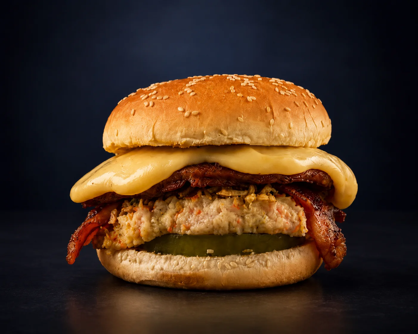 Hamburguesa gourmet premium con ingredientes seleccionados